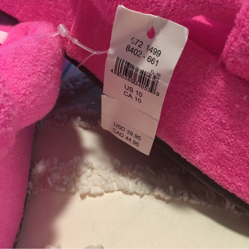 aerie Hot Pink Plush Platform Slide Sandals - Picture 3 of 5